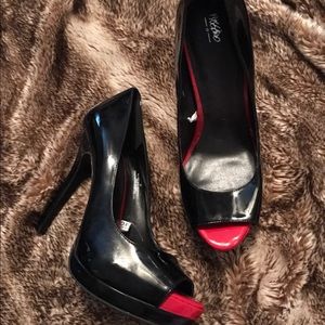 Black and red heels